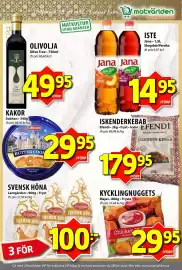 Matvärlden Tensta reklamblad vecka 34 Sida 6: Olivolja €49,95, KAKOR Subhan €29,95