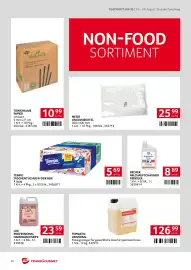 Transgourmet Flugblatt woche 35 Seite 32: Becher Milchaufschaumer Reiniger €8,89, Tempo Taschentücher in der Box €5,69