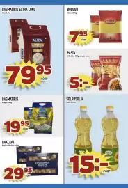 Prisma Mat reklamblad vecka 34 Sida 7: Basmatiris extra long aliza €79,95, Bulgur edessa €7,95