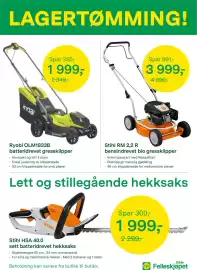 Felleskjøpet kundeavis uke 34 Side 3: Ryobi OLM1833B batteridrevet gressklipper €1.999,00
