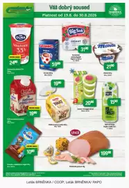 Brněnka leták Strana 1: Valasska kefirove mléko jahodové €19,90, Olma smetana 33% €24,90