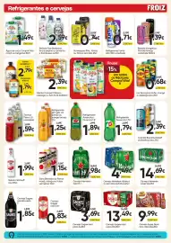 Folheto Froiz Página 14: Ice Tea Lipton limão, manga ou pêssego €0,68, Cerveja Heineken barril 5 l €17,98