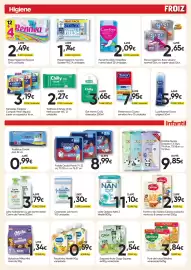 Folheto Froiz Página 17: Puré de frutas Blédina €3,84, Farinha não láctea Cerelac bolacha maria ou 8 cereais e mel €2,39
