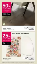Karwei folder Pagina 32: Vloerkleed bloemen €52,49, Vtwonen laminaat xl €17,49