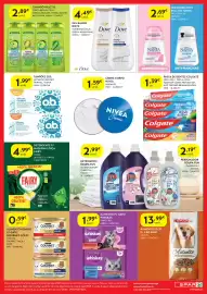 Folheto Spar Página 8: Gel banho dove nourishing silk / deeply nourishing €4,49, Pasta de dentes colgate €1,39
