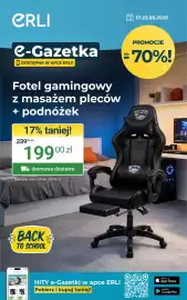 ERLI gazetka tydzień 34 Strona 1: Fotel gamingowy Back to Black €199,00