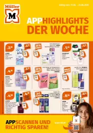 Müller Flugblatt woche 34 Seite 1: Red Bull €0,99, Aufsteckbürsten ORAL-B