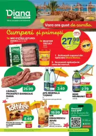 Catalog Diana Supermarket Pagină 1: Tusnad apă minerală €3,49, Diana cârnați proaspeți barbeque €25,99