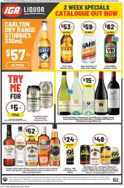 IGA catalogue week 34 Page 2: Hard Rated, Jim Beam White, Bundaberg, Suntory -196 Premix Cans €48,00
