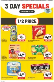 IGA catalogue Page 2: Nongshim Shin Ramyun Toomba Stir Fry Noodles €4,50, SPC Peaches €2,35