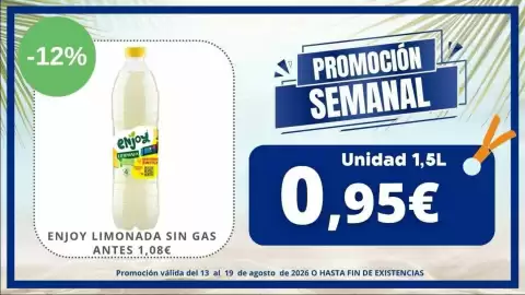 Folleto Cash Jesuman Página 1: Enjoy - limonada sin gas €0,95
