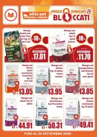 Volantino Elite Pet Pagina 10: Monge cat kitten €13,95, Monge cat Monoproteico sterilizzati €13,05