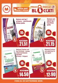 Volantino Elite Pet Pagina 8: Natural Trainer cat €14,50, Gemon cat sterilised urinary kitten pollo €21,51