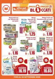 Volantino Elite Pet Pagina 9: Monge cat buste €1,16, Monge Supreme cat €1,25