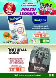 Volantino Elite Pet Pagina 12: Lettiera per gatti l 5 bentonite grigia con carboni attivi €3,90, Biokat's Bianco Fresh €11,50