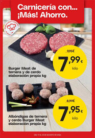Folleto FROIZ semana 34 Página 4: Albóndigas de ternera y cerdo Burger Meat elaboración propia €7,95