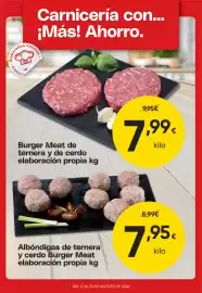 Folleto FROIZ semana 34 Página 4: Albóndigas de ternera y cerdo Burger Meat elaboración propia €7,95