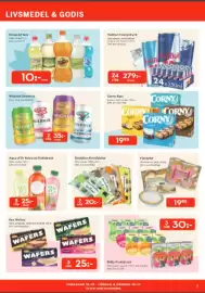 Bo Ohlsson reklamblad Sida 3: Godbiten Kondisbitar €20,00, Stilla Fruktdryck €30,00