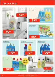 Bo Ohlsson reklamblad Sida 6: Spar Sköljmedel €34,95, Spar tvättmedel €129,00