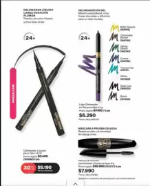 Catálogo Avon Página 17: Green - lápic delinador en gel para opz €5.290,00, Power - mascara a prueba de agua €7.990,00