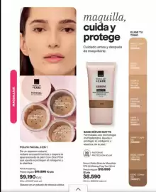 Catálogo Avon Página 43: Up - polvo facial 3 en 1 €9,19, Up - base serum matte €8.590,00