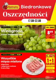 Biedronka gazetka tydzień 34 Strona 1: Wszystkie mięsa mielone wieprzowe i wieprzowo-wołowe Kraina Mięs