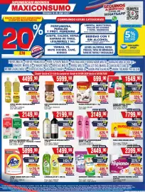 Revista Maxiconsumo semana 34 Página 1: Canciller vino bco.dce/tinto €208.991,00, Sedal shampoo y adoncionador €2.992,41