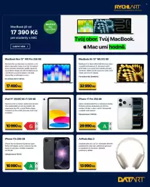 Datart leták týden 34 Strana 5: MacBook Neo 13" A18 Pro 256 GB €17.490,00, IPhone 17 Pro 256 GB €29.990,00
