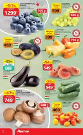 Auchan akciós újság hét 34 Oldal 2: AUCHAN KEDVENC ÁFONYA €1.299,00, Magszegény Fehér Szőlő €599,00