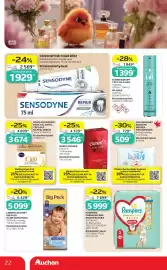 Auchan akciós újság hét 34 Oldal 22: SENSODYNE Fogkrém €2.569,00, LIBERO COMFORT BIG PACK NADRÁGPELENKA €5.099,00