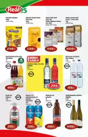 Real akciós újság Oldal 6: Finlandia vodka €5.299,00, Kőbányai sör €999,00