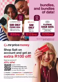 MRP catalogue Page 5: Vodacom 10GB Sim Only (5GB Day + 5GB Night) €129,00