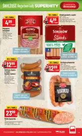 Polomarket gazetka tydzień 34 Strona 13: Kiełbasa głogowska Pekpol €12,99, Polędwica łososiowa Pekpol €4,99