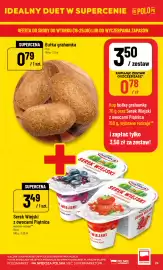 Polomarket gazetka tydzień 34 Strona 29: Zestaw bułka grahamka + serek wiejski z owocami Piątnica €3,50, Bułka grahamka €0,79