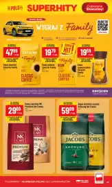 Polomarket gazetka tydzień 34 Strona 45: Kawa ziarnista Jacobs Krönung €59,99, Kawa mielona Eduscho Family €19,79