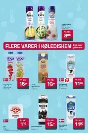Fleggaard avis Side 15: Arla Laktosefri Øko Minimælk €11,50, Schwarzwaldmilch Protein Milch €15,00