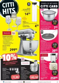Citti tilbudsavis uge 34 Side 17: Hensslers Edelstahlpfanne €39,99, KitchenAid K400 Standmixer 5KSB4026 €259,00