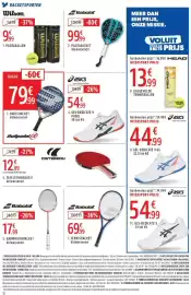 Intersport folder Pagina 10: 1. Padelballen €9,99, Tennisracket volwassenen €69,99