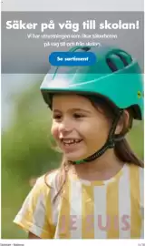 Biltema reklamblad Sida 5: Säker på väg till skolan! Vi har utrustningen som ökar säkerheten på väg till och från skolan. Se