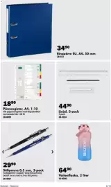 Biltema reklamblad Sida 7: = 10 INDEX 7 2 34.90 Ringpärm EU, A4, 50 mm 28-033 1890 10 Pärmregister, A4, 1-10 Vitt