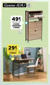 Catalogue Centrakor page 24: Le range- chaussures 3 tiroirs €49,99, Le bureau d'olive €29,99