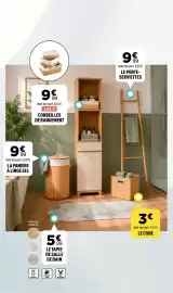 Catalogue Centrakor page 39: Le porte- serviettes €9,99, La panière à linge €9,99