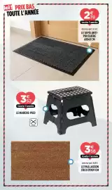 Catalogue Centrakor page 49: LE PAILLASSON COCO €3,58, LE TAPIS ANTI-POUSSIÈRE €2,78