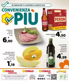 Volantino Conad Margherita Pagina 8: Birra Peroni €4,50, Olio extra vergine di oliva Madonia classico €4,59