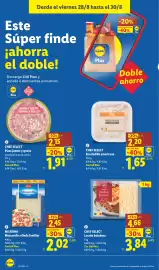 Catálogo Lidl semana 35 Página 24: Milbona mozzarella rallada familiar €2,02, Chef Select Lasaña boloñesa €4,66