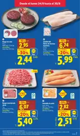 Catálogo Lidl semana 35 Página 5: Pollo solomillo €2,82, Ocean Sea filetes de merluza argentina €6,74