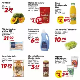 Tabloide Dia Página 1: Natural da vaca - logurte €22,29, Dia - amaciante diluido €6,99