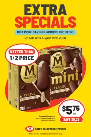 IGA catalogue week 34 Page 3: Streets Magnum Ice Cream 4-6 Pack €5,75