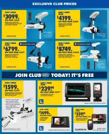 BCF catalogue Page 18: Lowrance Elite FS9" Combo €1.699,00, Minn Kota Riptide Terrova Quest Electric Motors €6.799,00