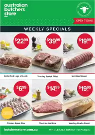 Australian Butchers Store catalogue Page 1: Beef Roast €19,99, Roast Beef €19,99